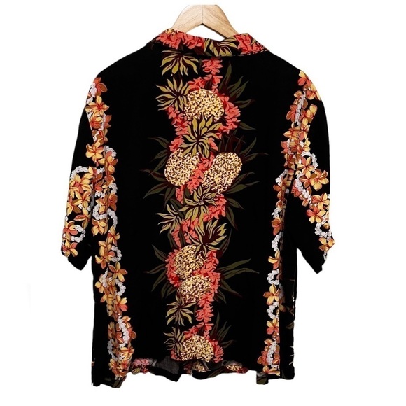 VINTAGE Hilo Hattie The Original Hawaiian Shirt Pineapple Floral Size 2XL - Picture 2 of 7